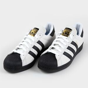 Adidas Superstar ADV Mens Sneakers Streetwear Shoes White Black Sz 8.5 Womens 10